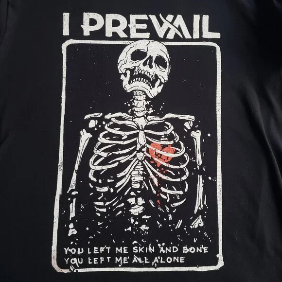 I PREVAIL BAND You Left Me Skin And Bone Adult Unisex T-Shirt Full Size XL - Picture 2 of 9